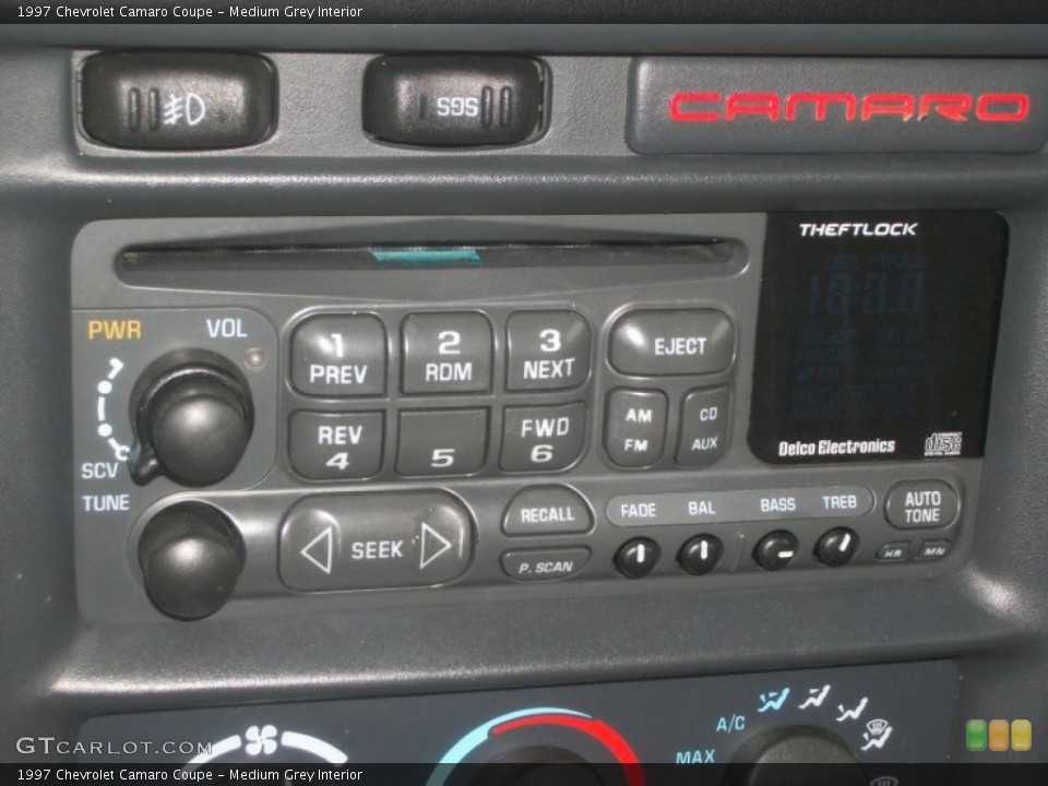 Medium Grey Interior Audio System for the 1997 Chevrolet Camaro Coupe #60950391