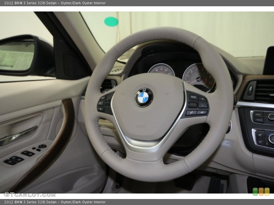 Oyster/Dark Oyster Interior Steering Wheel for the 2012 BMW 3 Series 328i Sedan #60951531