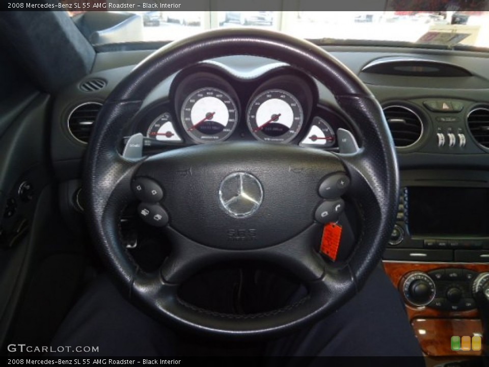 Black Interior Steering Wheel for the 2008 Mercedes-Benz SL 55 AMG Roadster #60951816