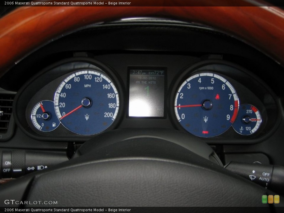 Beige Interior Gauges for the 2006 Maserati Quattroporte  #60952377