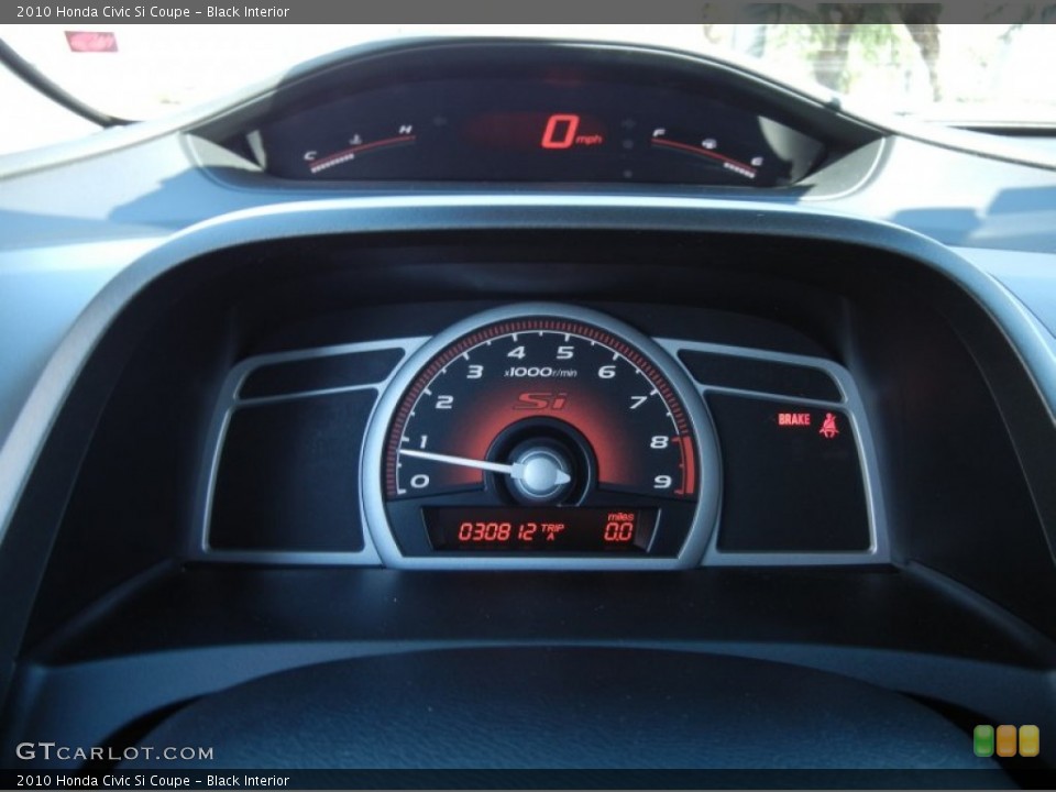Black Interior Gauges for the 2010 Honda Civic Si Coupe #60952506