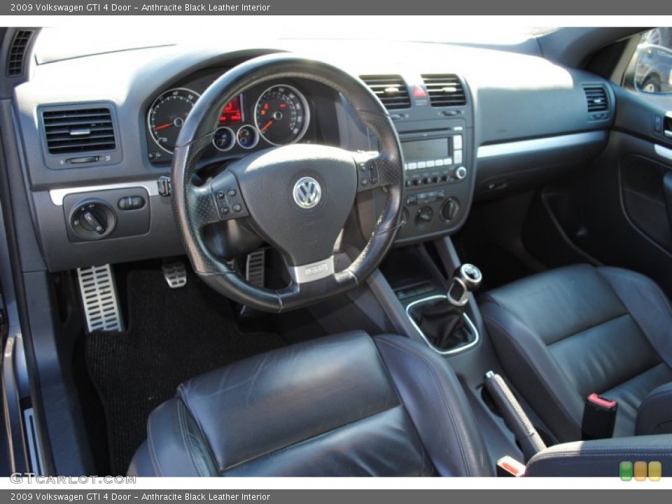 Anthracite Black Leather Interior Dashboard for the 2009 Volkswagen GTI 4 Door #60953325