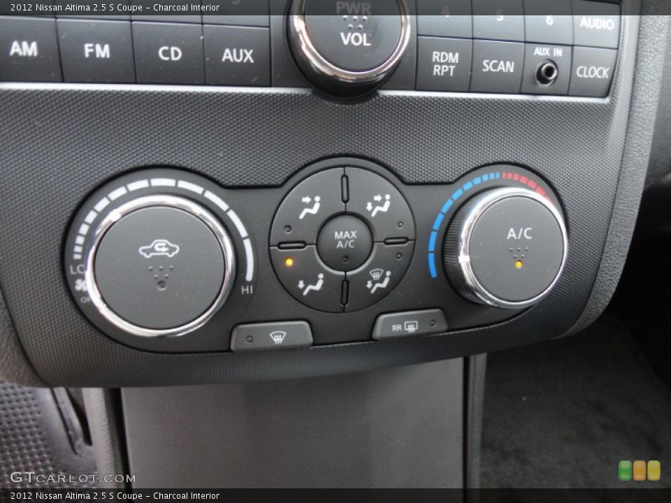 Charcoal Interior Controls for the 2012 Nissan Altima 2.5 S Coupe #60955092
