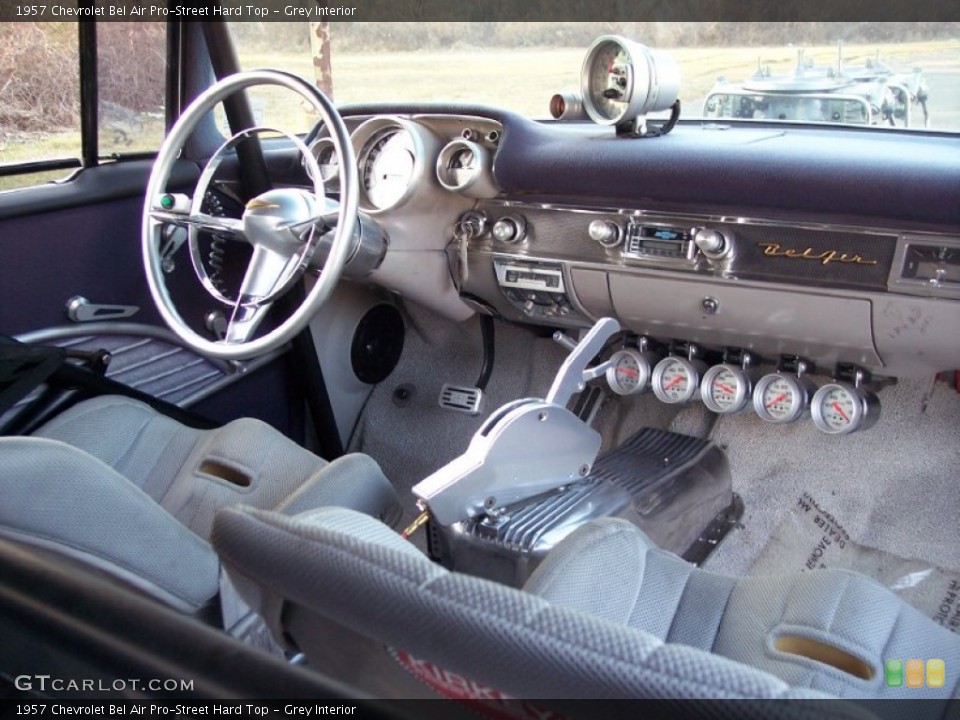 Grey Interior Dashboard for the 1957 Chevrolet Bel Air Pro-Street Hard Top #60957041