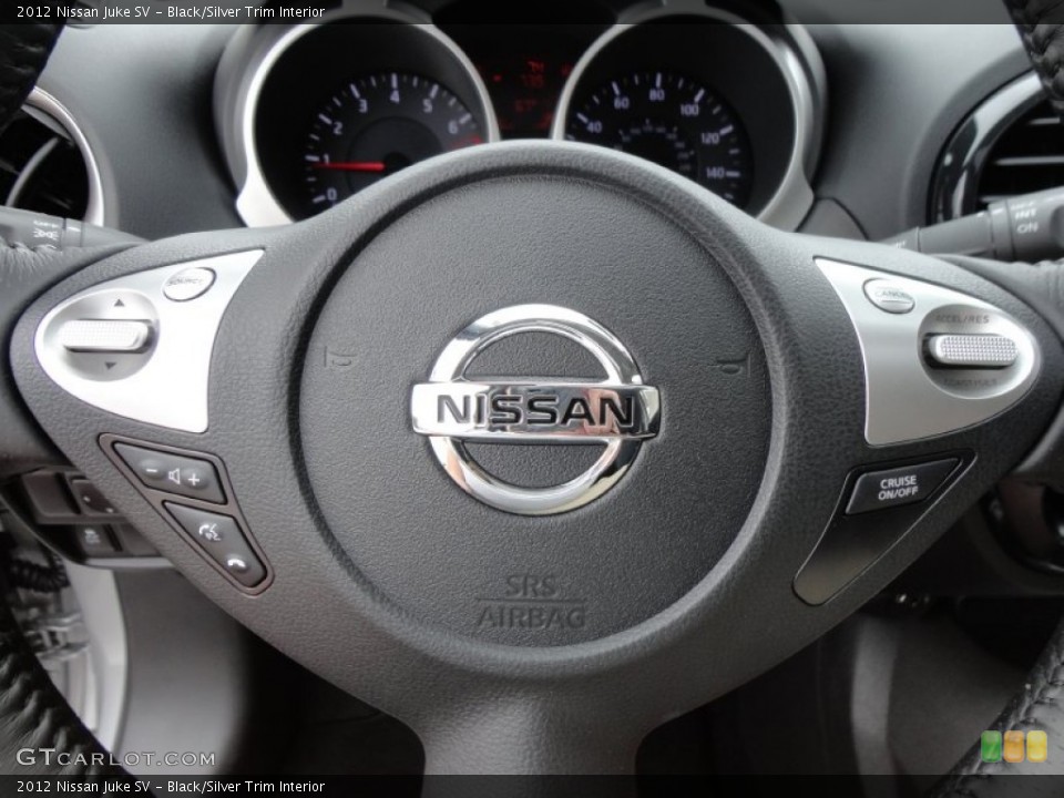 Black/Silver Trim Interior Steering Wheel for the 2012 Nissan Juke SV #60959058