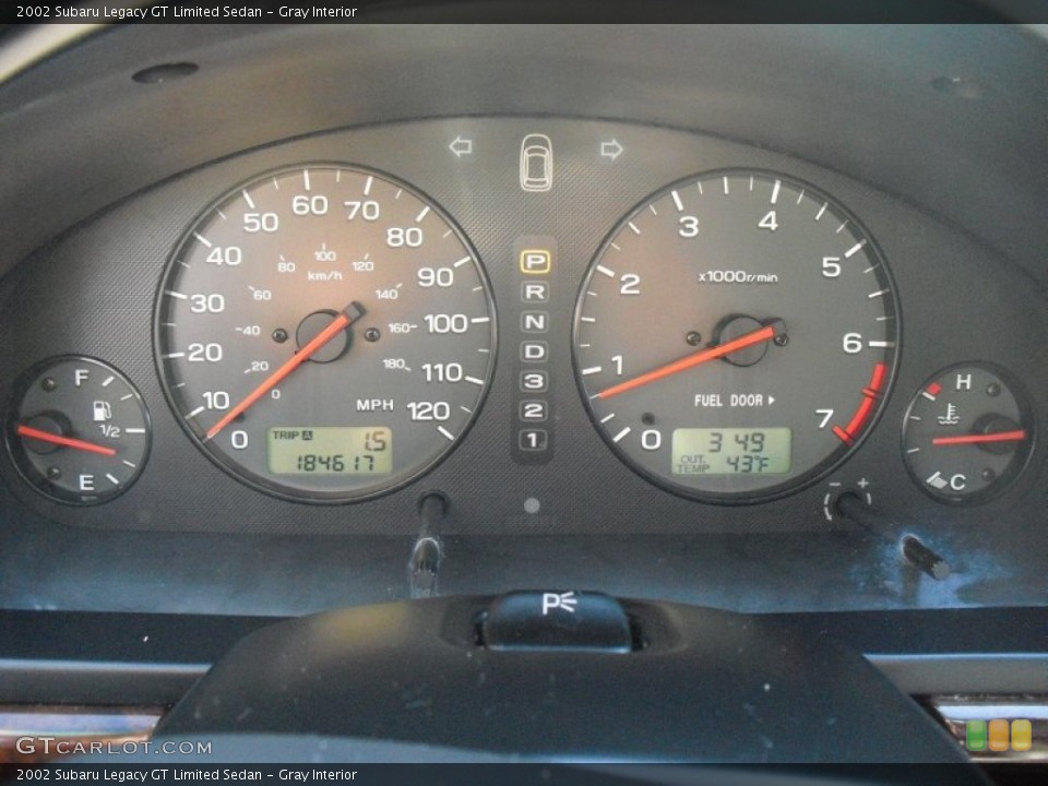 Gray Interior Gauges for the 2002 Subaru Legacy GT Limited Sedan #60960009
