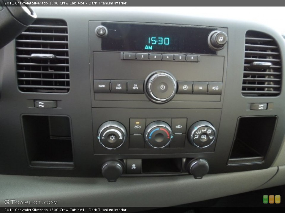 Dark Titanium Interior Controls for the 2011 Chevrolet Silverado 1500 Crew Cab 4x4 #60963744