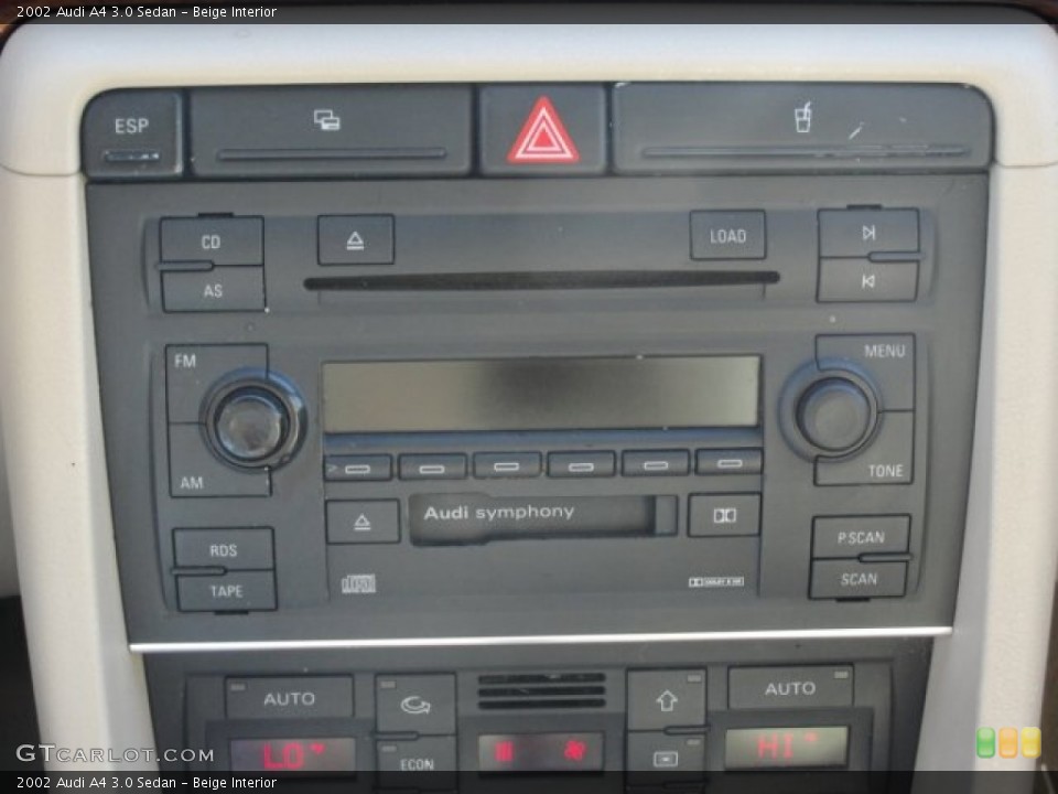 Beige Interior Controls for the 2002 Audi A4 3.0 Sedan #60968955