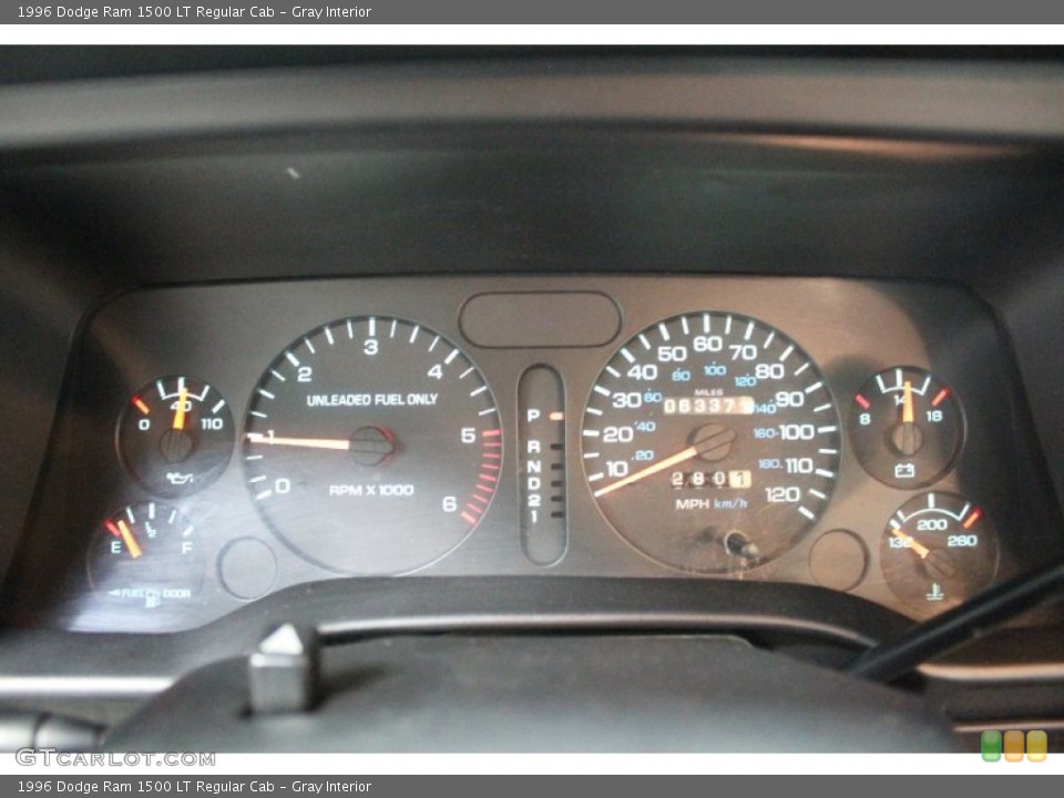 Gray Interior Controls for the 1996 Dodge Ram 1500 LT Regular Cab #60970224