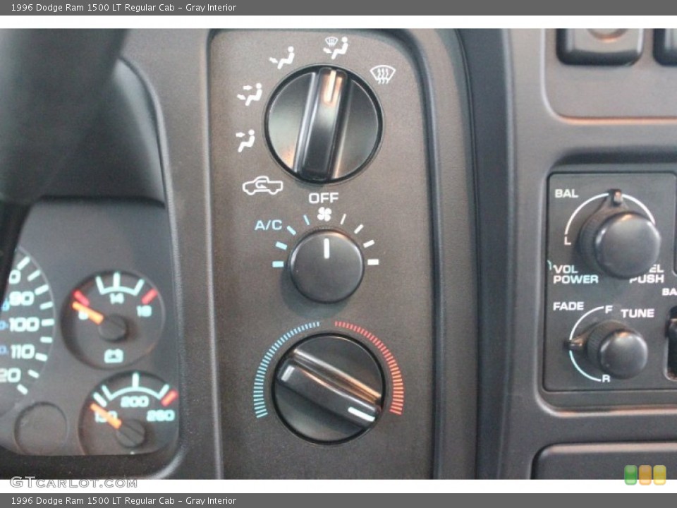 Gray Interior Controls for the 1996 Dodge Ram 1500 LT Regular Cab #60970251