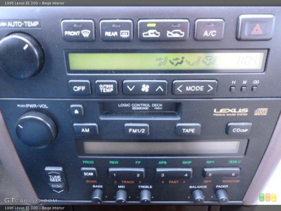 Beige Interior Controls for the 1996 Lexus ES 300 #60970701