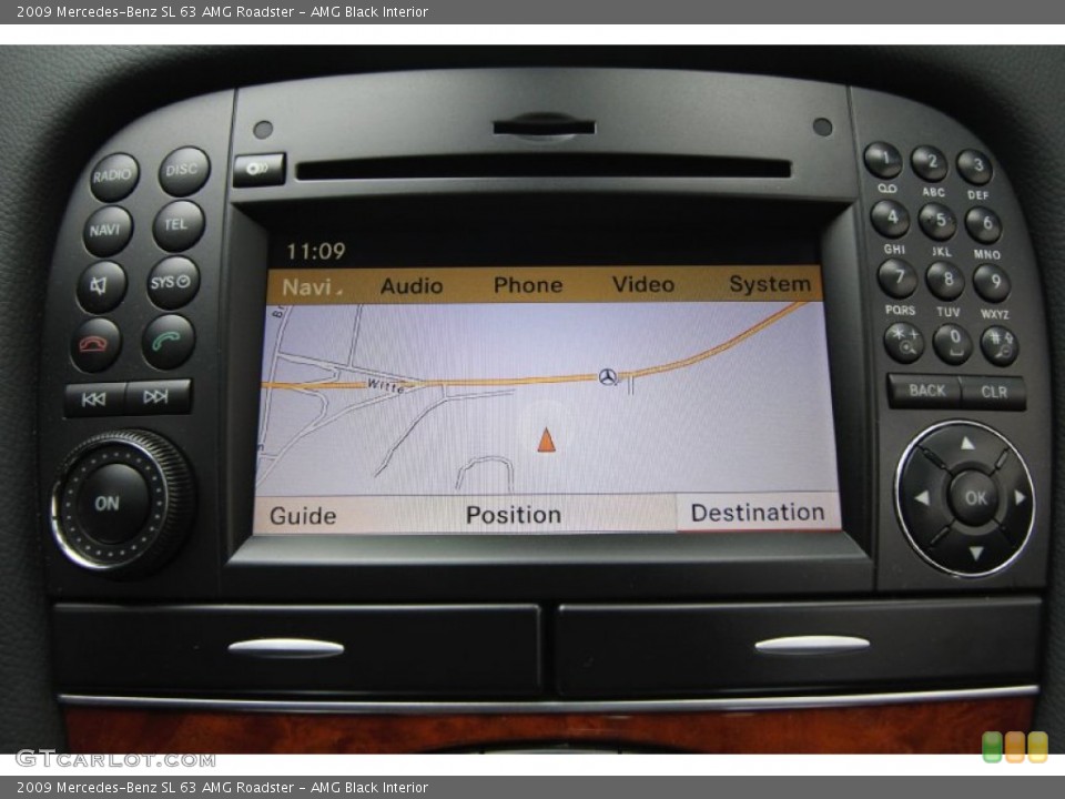 AMG Black Interior Navigation for the 2009 Mercedes-Benz SL 63 AMG Roadster #60977701