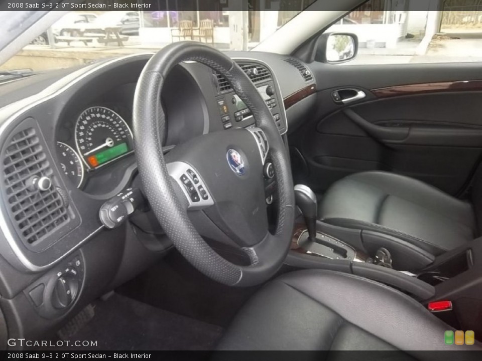 Black Interior Photo for the 2008 Saab 9-3 2.0T Sport Sedan #60984826