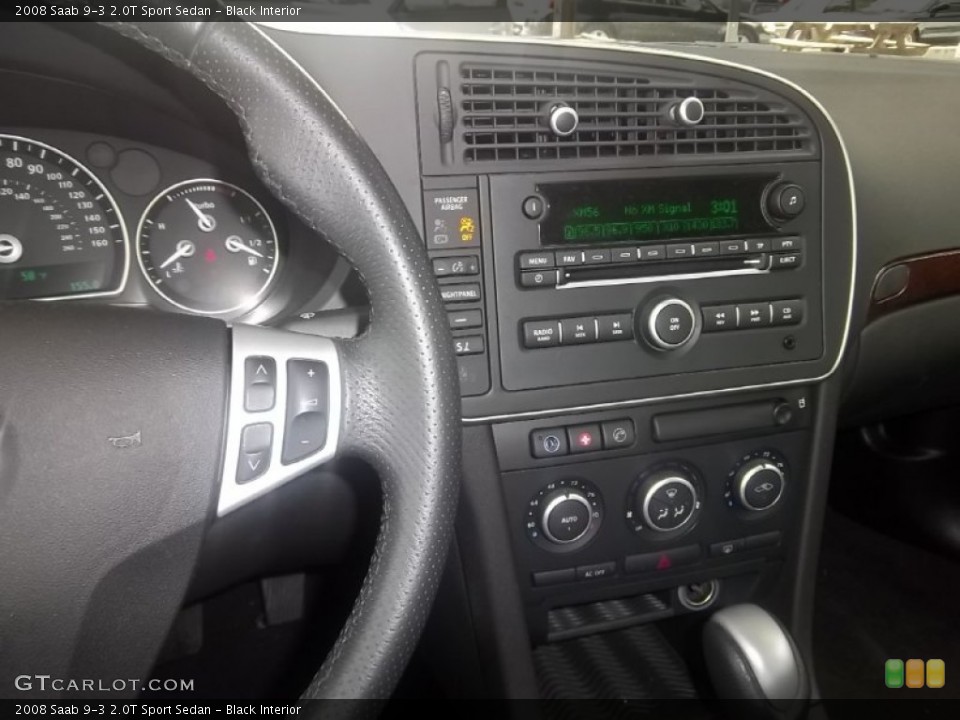 Black Interior Controls for the 2008 Saab 9-3 2.0T Sport Sedan #60984859