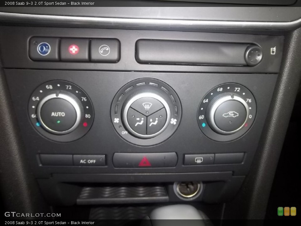 Black Interior Controls for the 2008 Saab 9-3 2.0T Sport Sedan #60984869