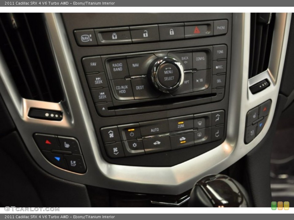 Ebony/Titanium Interior Controls for the 2011 Cadillac SRX 4 V6 Turbo AWD #60985009