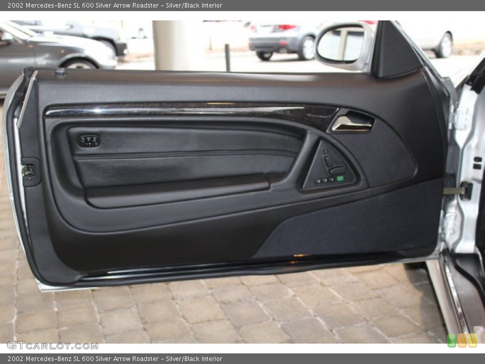 Silver/Black Interior Door Panel for the 2002 Mercedes-Benz SL 600 Silver Arrow Roadster #60988492