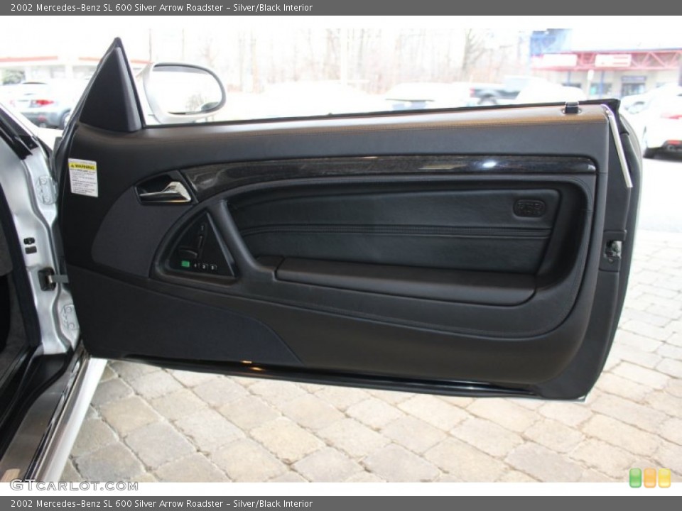 Silver/Black Interior Door Panel for the 2002 Mercedes-Benz SL 600 Silver Arrow Roadster #60988564
