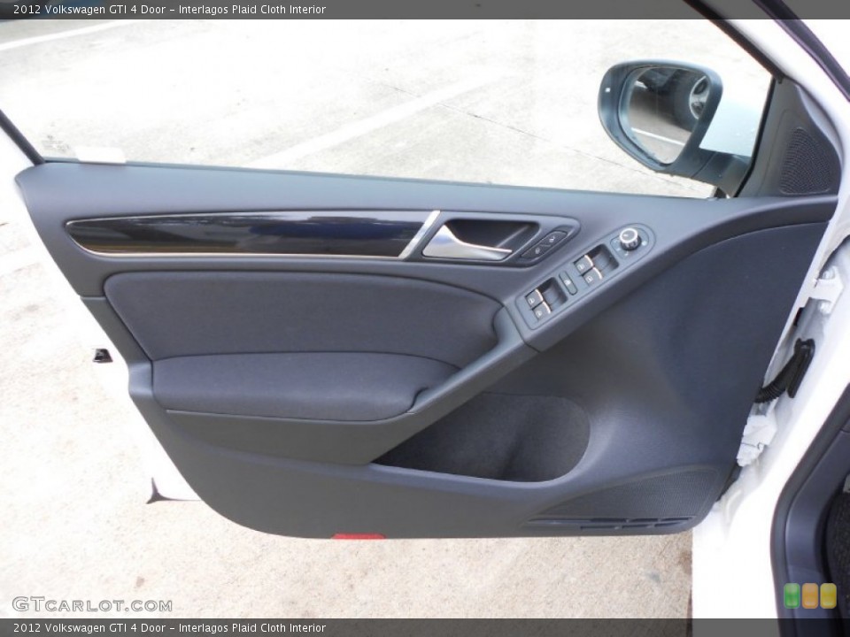 Interlagos Plaid Cloth Interior Door Panel for the 2012 Volkswagen GTI 4 Door #60988669