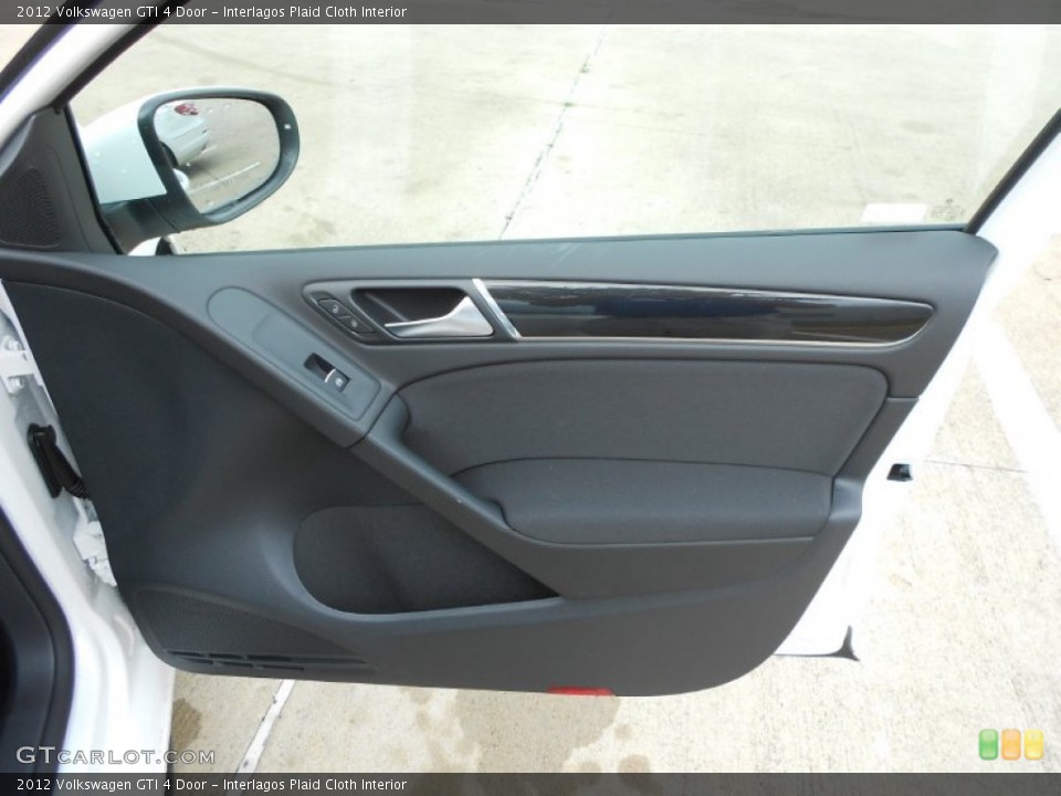 Interlagos Plaid Cloth Interior Door Panel for the 2012 Volkswagen GTI 4 Door #60988687