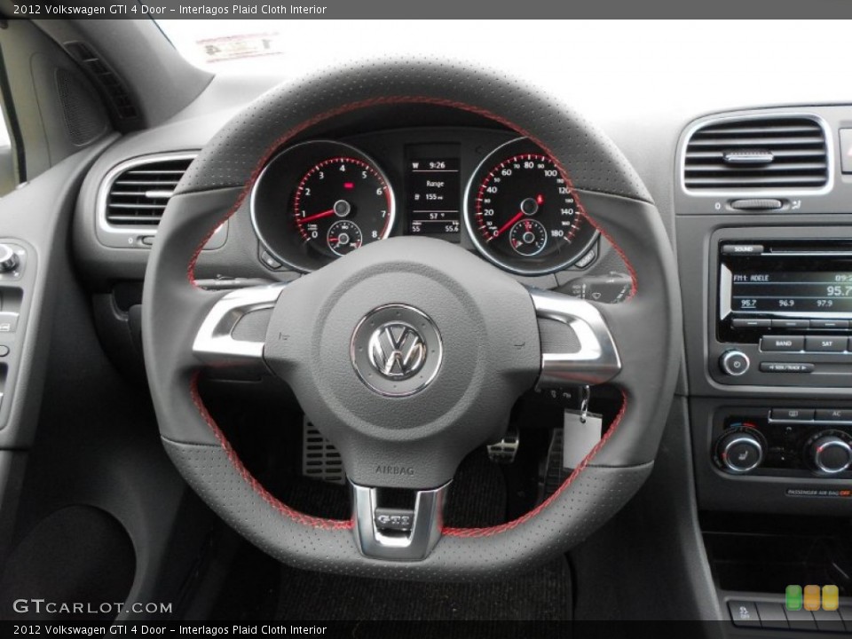Interlagos Plaid Cloth Interior Steering Wheel for the 2012 Volkswagen GTI 4 Door #60988723