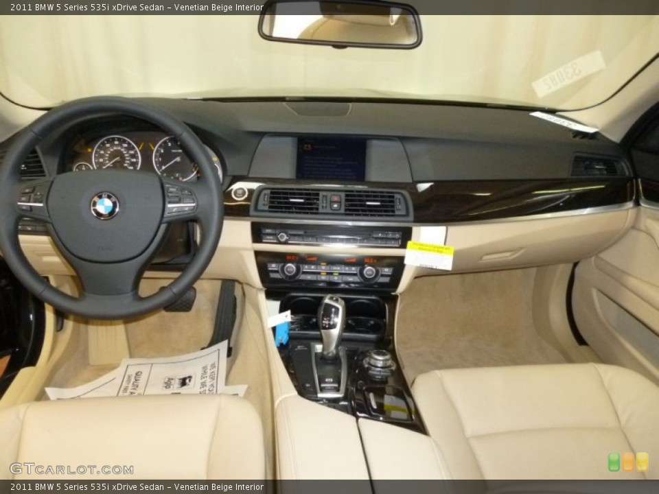 Venetian Beige Interior Dashboard for the 2011 BMW 5 Series 535i xDrive Sedan #60992170