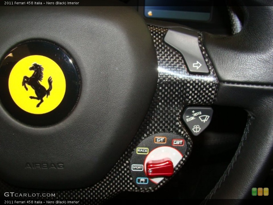 Nero (Black) Interior Controls for the 2011 Ferrari 458 Italia #60992518