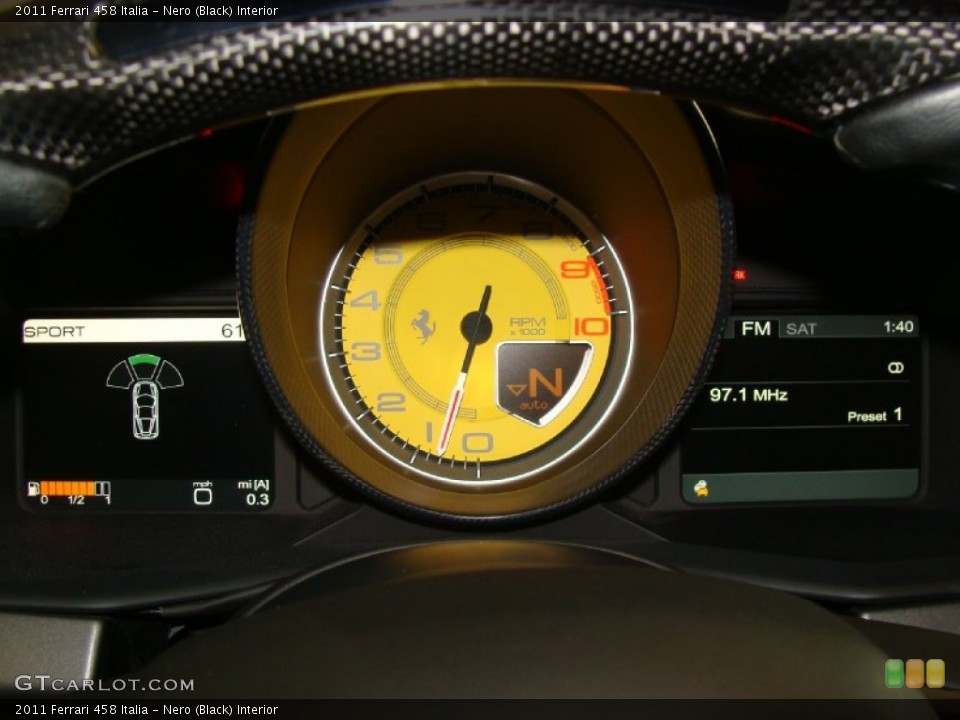 Nero (Black) Interior Gauges for the 2011 Ferrari 458 Italia #60992527