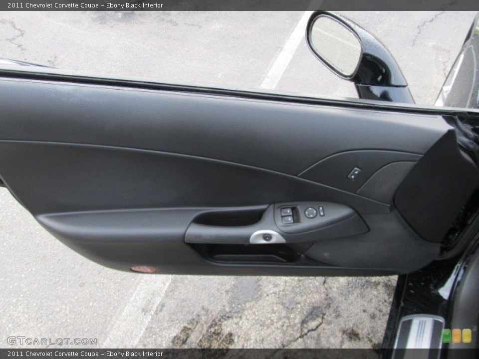 Ebony Black Interior Door Panel for the 2011 Chevrolet Corvette Coupe #60992950