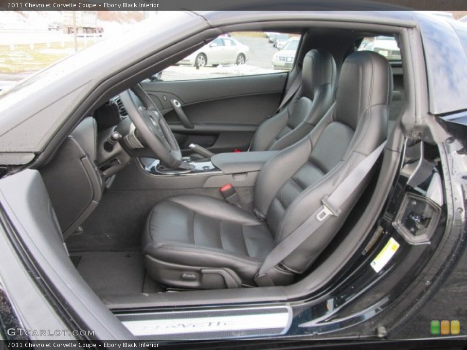 Ebony Black Interior Photo for the 2011 Chevrolet Corvette Coupe #60992974