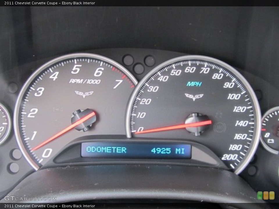 Ebony Black Interior Gauges for the 2011 Chevrolet Corvette Coupe #60993037
