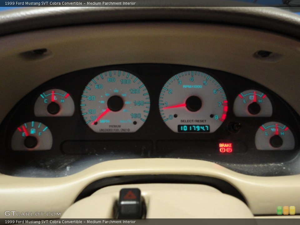 Medium Parchment Interior Gauges for the 1999 Ford Mustang SVT Cobra Convertible #60997777