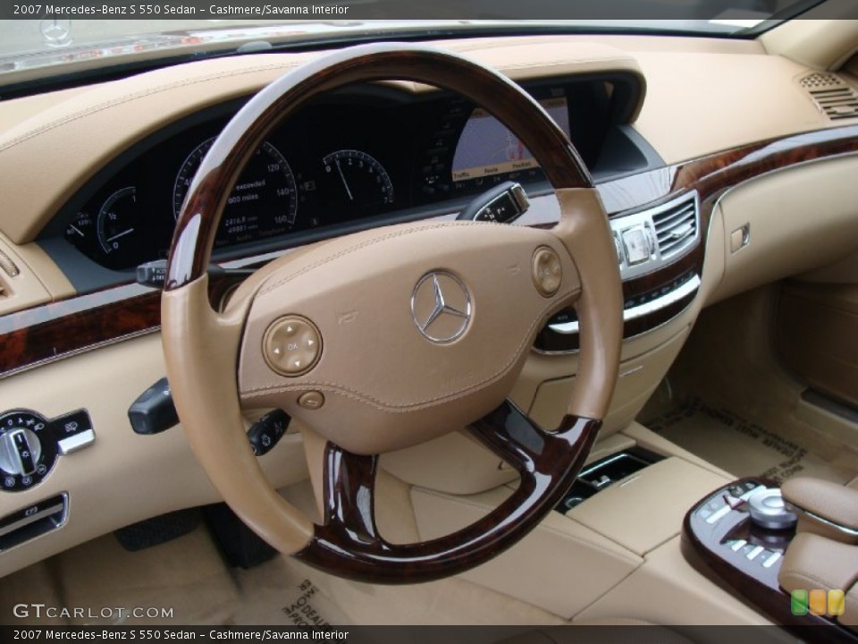 Cashmere/Savanna Interior Dashboard for the 2007 Mercedes-Benz S 550 Sedan #60997801