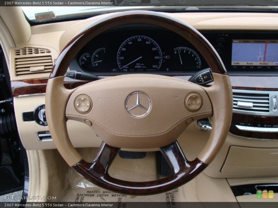 Cashmere/Savanna Interior Steering Wheel for the 2007 Mercedes-Benz S 550 Sedan #60997831