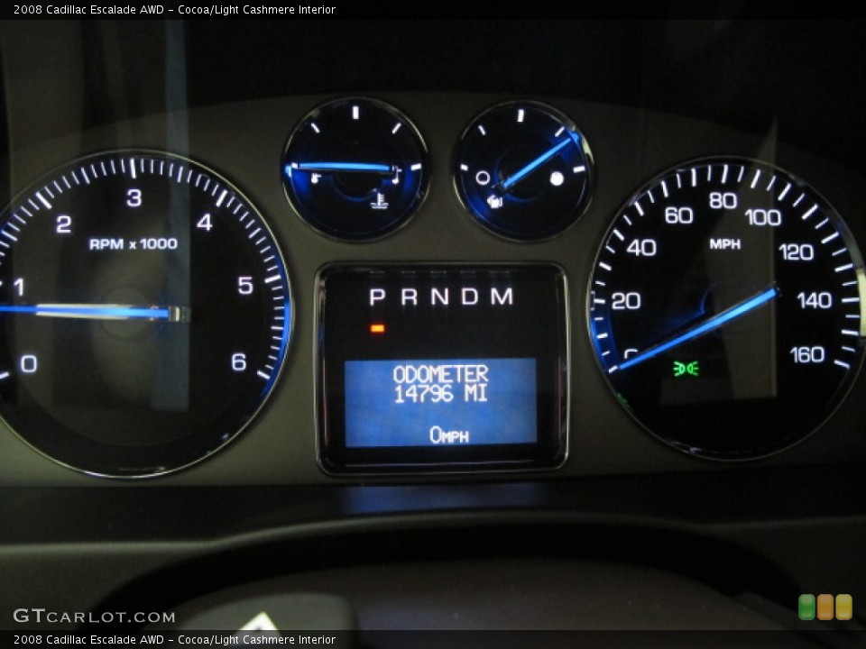 Cocoa/Light Cashmere Interior Gauges for the 2008 Cadillac Escalade AWD #60998206