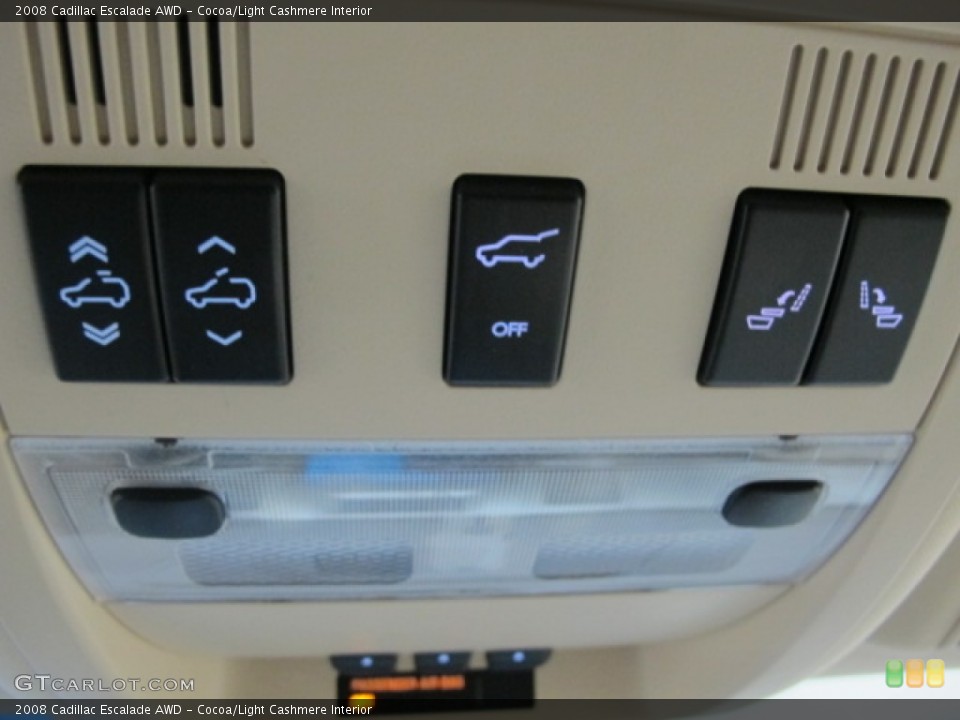 Cocoa/Light Cashmere Interior Controls for the 2008 Cadillac Escalade AWD #60998272