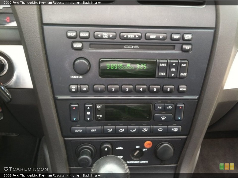 Midnight Black Interior Controls for the 2002 Ford Thunderbird Premium Roadster #60998734