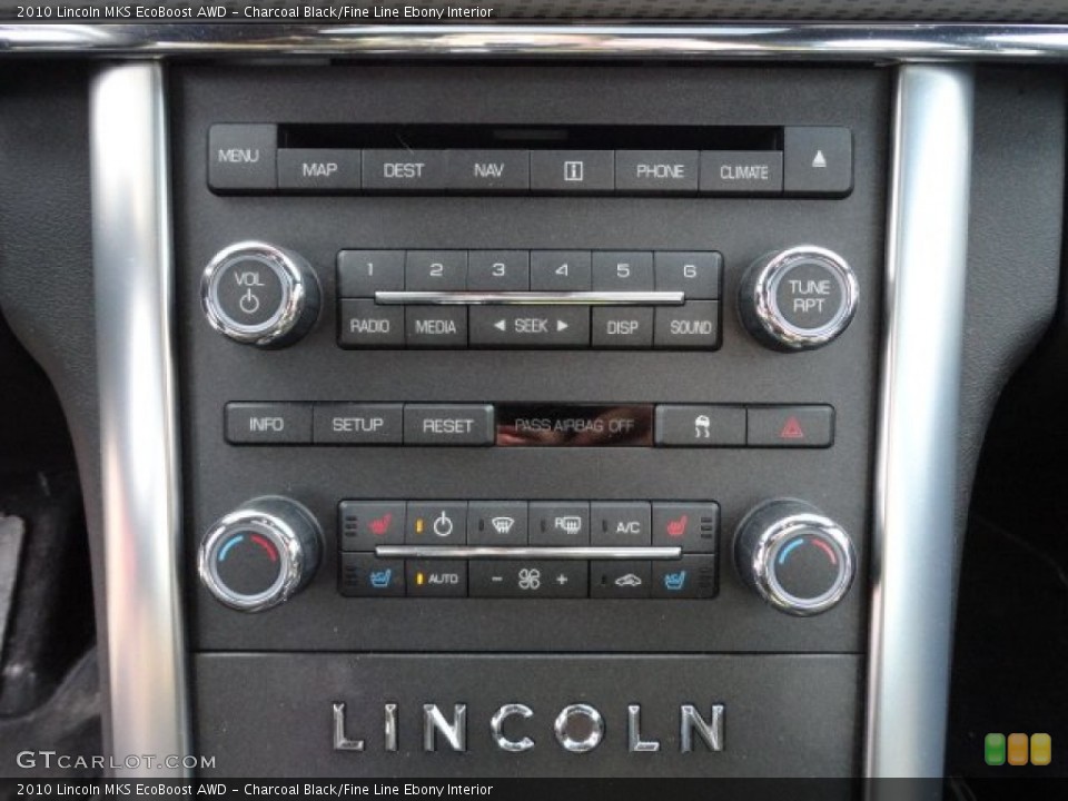 Charcoal Black/Fine Line Ebony Interior Controls for the 2010 Lincoln MKS EcoBoost AWD #61001691