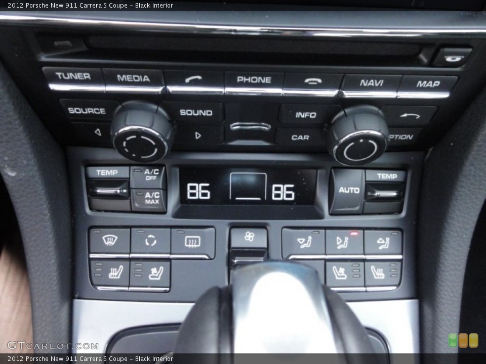 Black Interior Controls for the 2012 Porsche New 911 Carrera S Coupe #61002461