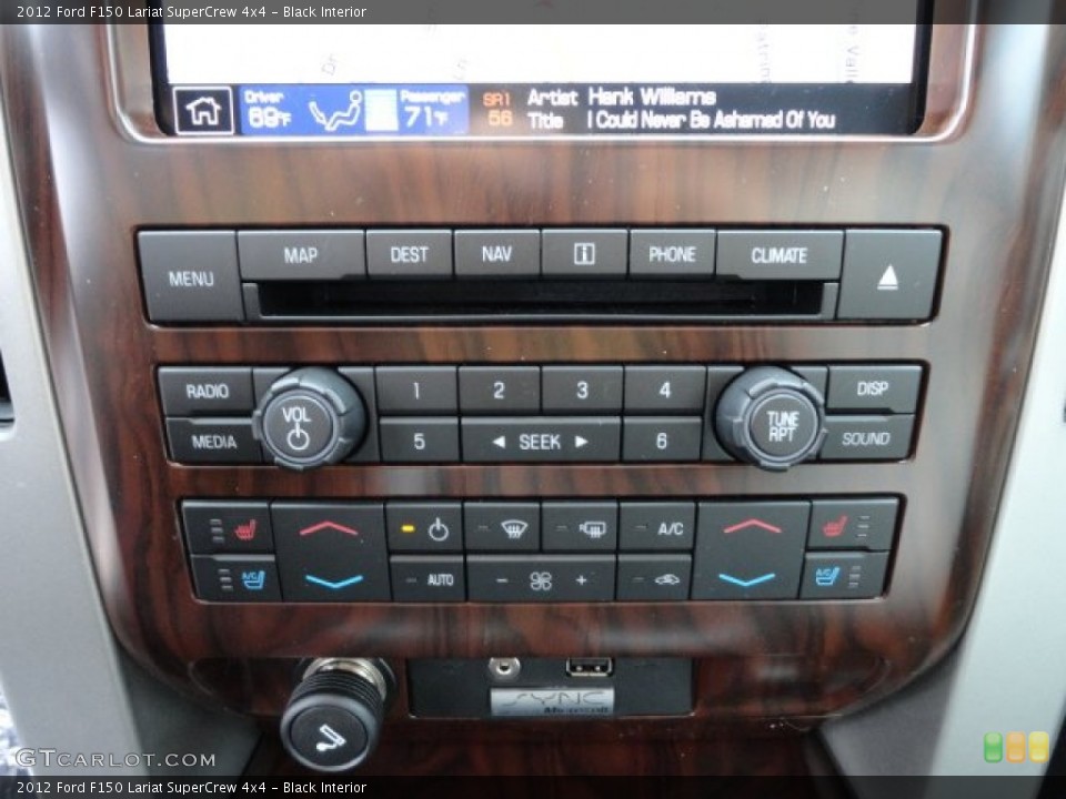 Black Interior Controls for the 2012 Ford F150 Lariat SuperCrew 4x4 #61002595