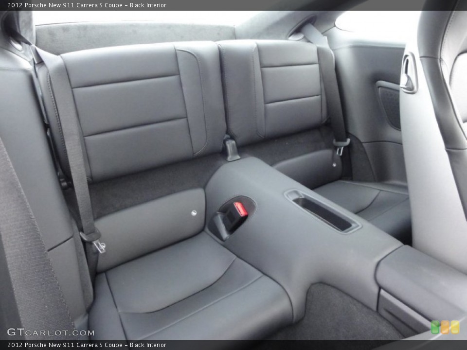 Black Interior Rear Seat for the 2012 Porsche New 911 Carrera S Coupe #61002700