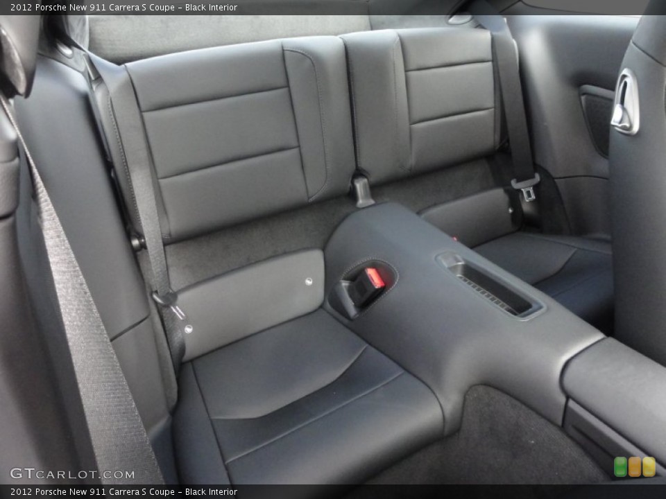 Black Interior Rear Seat for the 2012 Porsche New 911 Carrera S Coupe #61003063