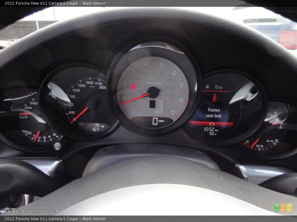 Black Interior Gauges for the 2012 Porsche New 911 Carrera S Coupe #61003210