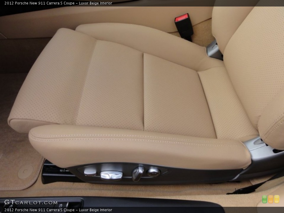 Luxor Beige Interior Front Seat for the 2012 Porsche New 911 Carrera S Coupe #61003459
