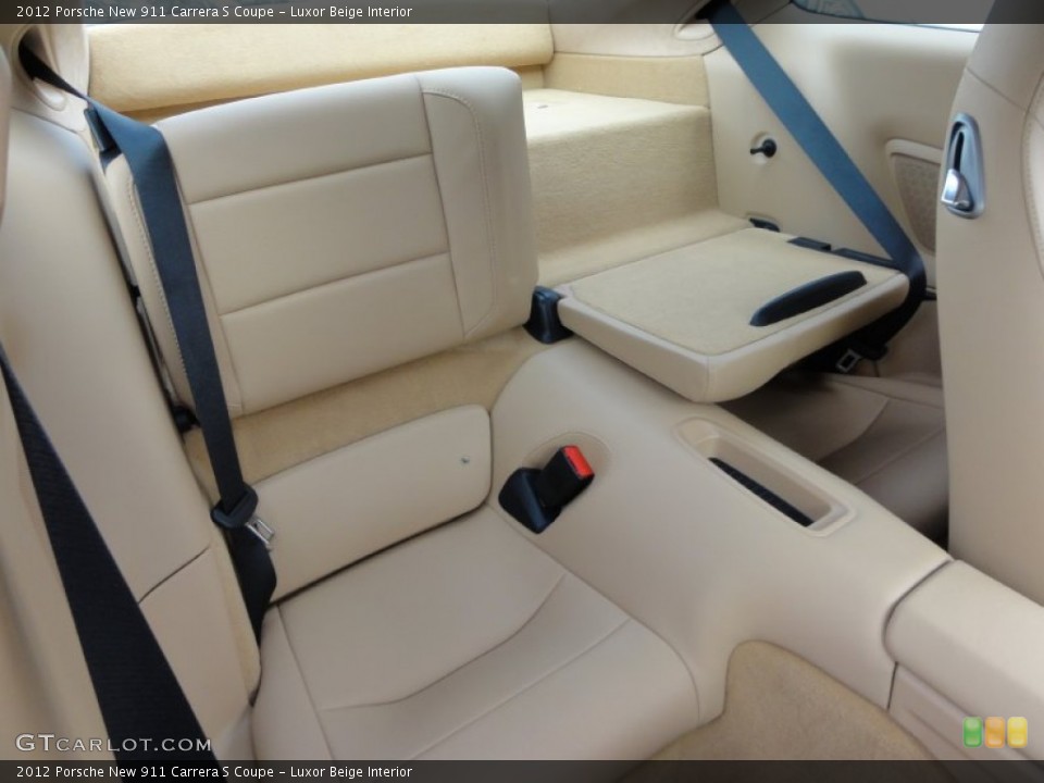 Luxor Beige Interior Rear Seat for the 2012 Porsche New 911 Carrera S Coupe #61003564