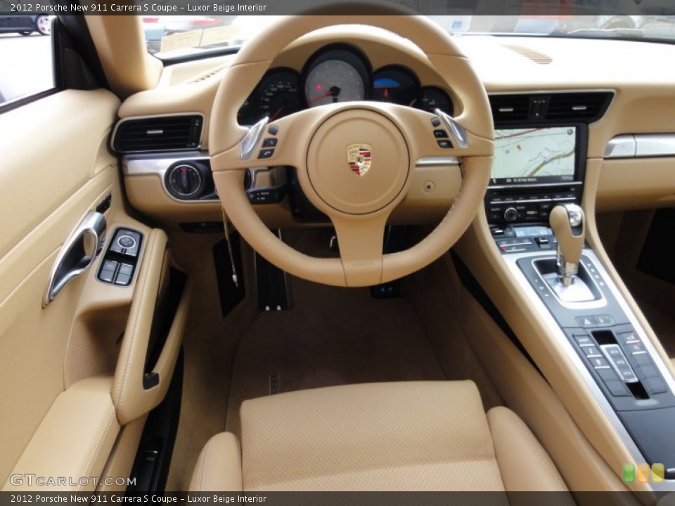 Luxor Beige Interior Dashboard for the 2012 Porsche New 911 Carrera S Coupe #61003654