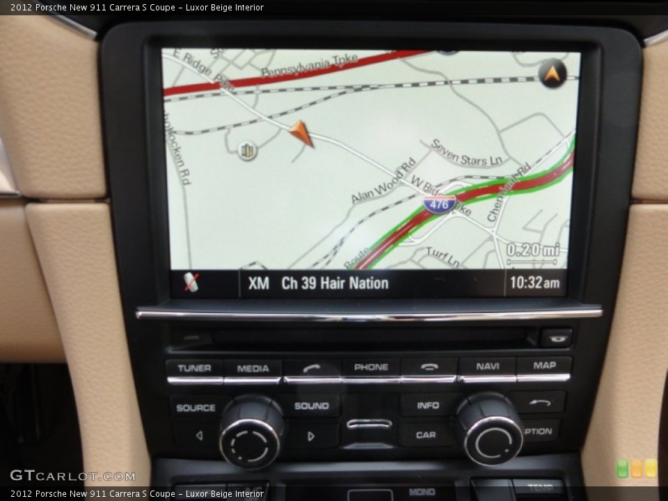 Luxor Beige Interior Navigation for the 2012 Porsche New 911 Carrera S Coupe #61003663