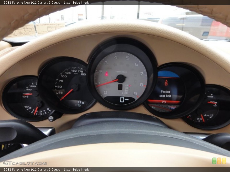 Luxor Beige Interior Gauges for the 2012 Porsche New 911 Carrera S Coupe #61003699