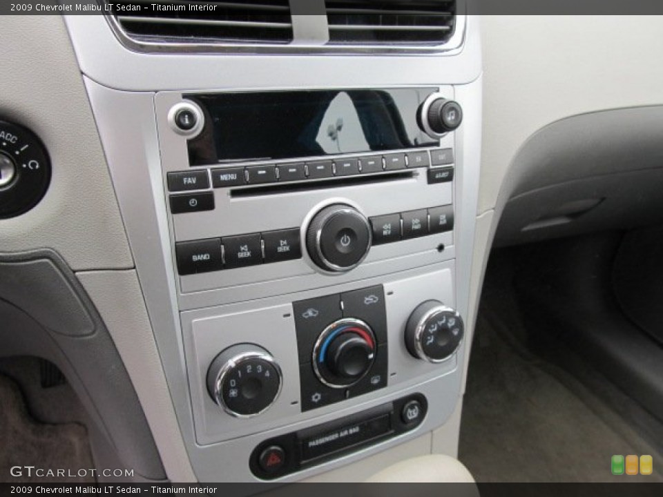 Titanium Interior Controls for the 2009 Chevrolet Malibu LT Sedan #61004326