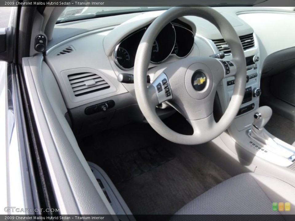 Titanium Interior Steering Wheel for the 2009 Chevrolet Malibu Hybrid Sedan #61005343